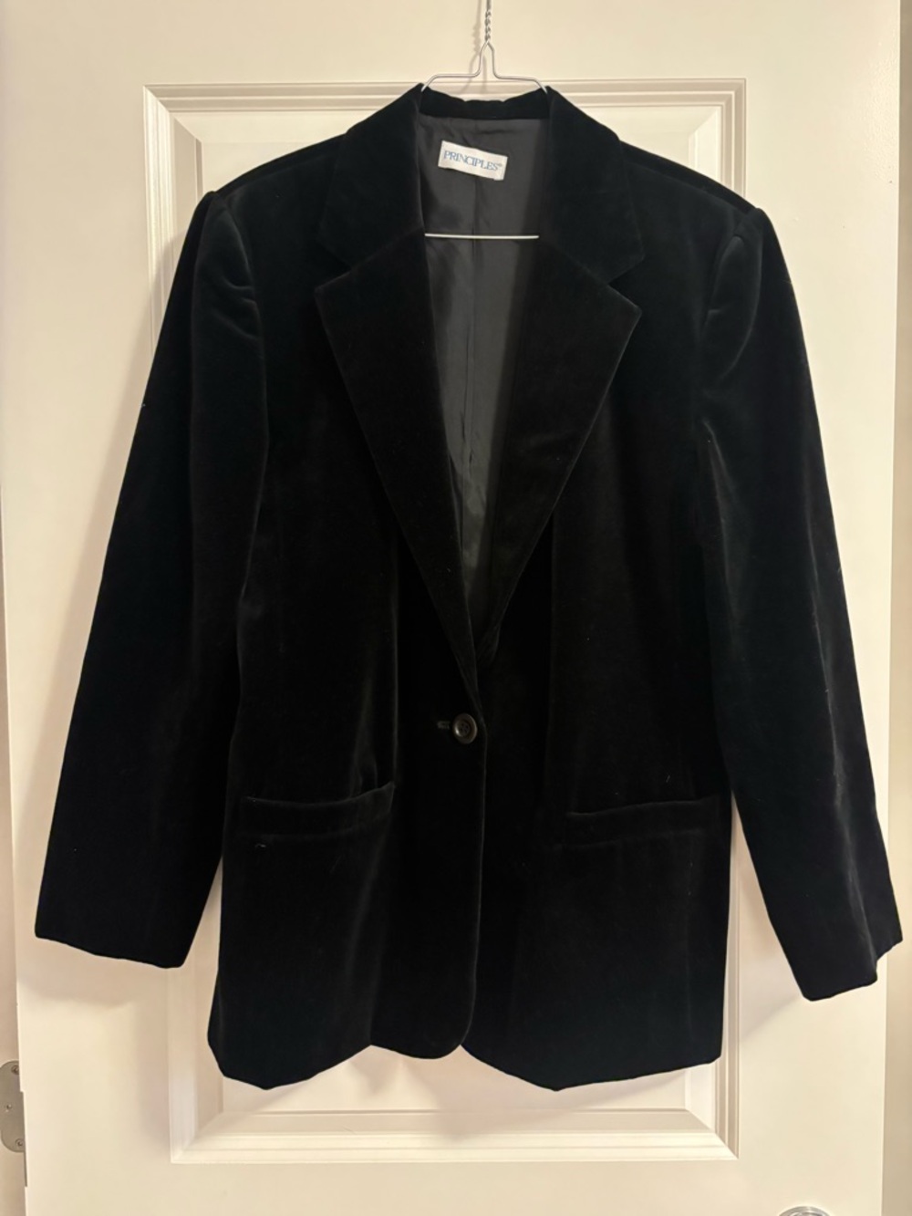 Vintage Black Velvet Blazer